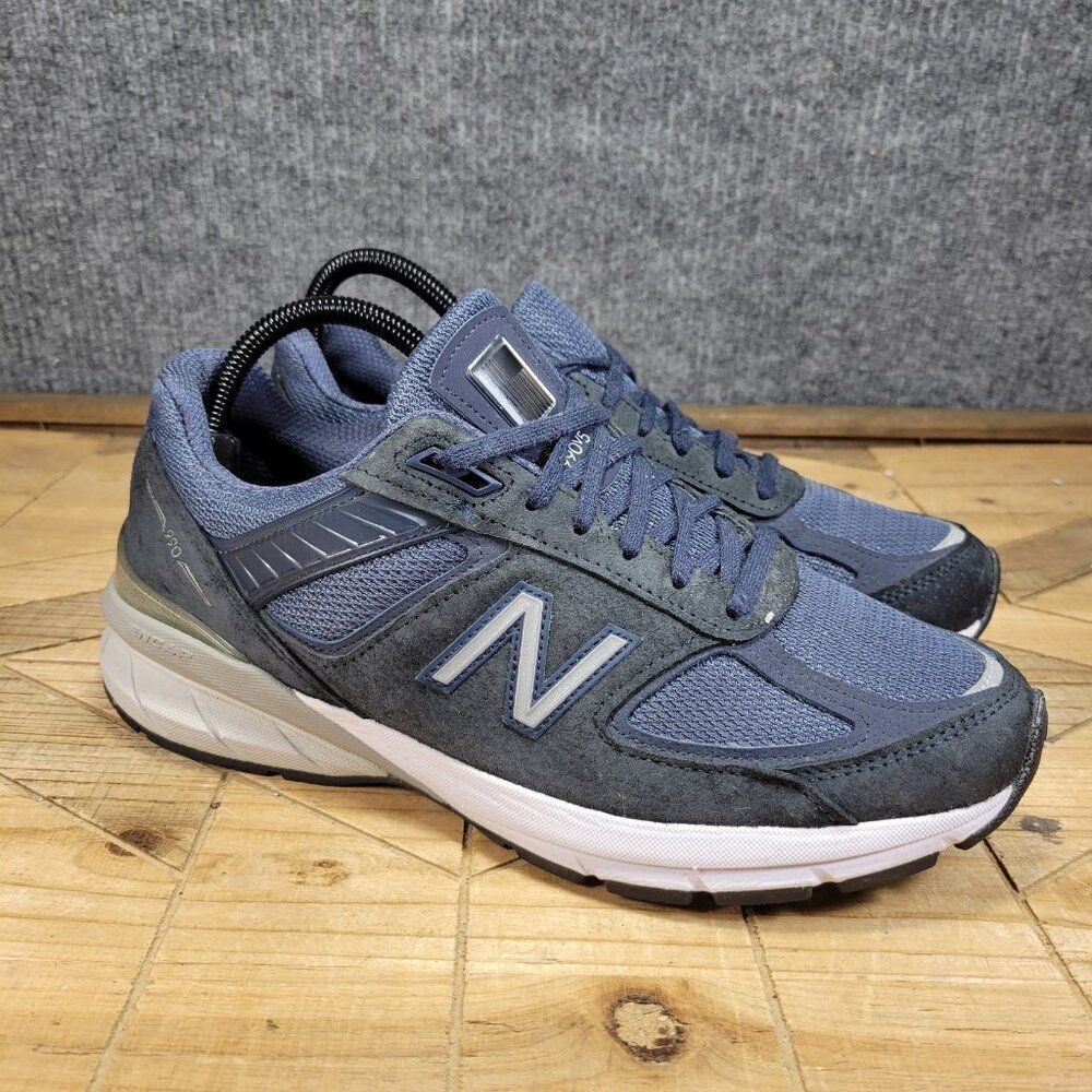 New Balance 990v5 Navy Blue White Suede Women Sneaker Shoes W990NV5‎ Size 10